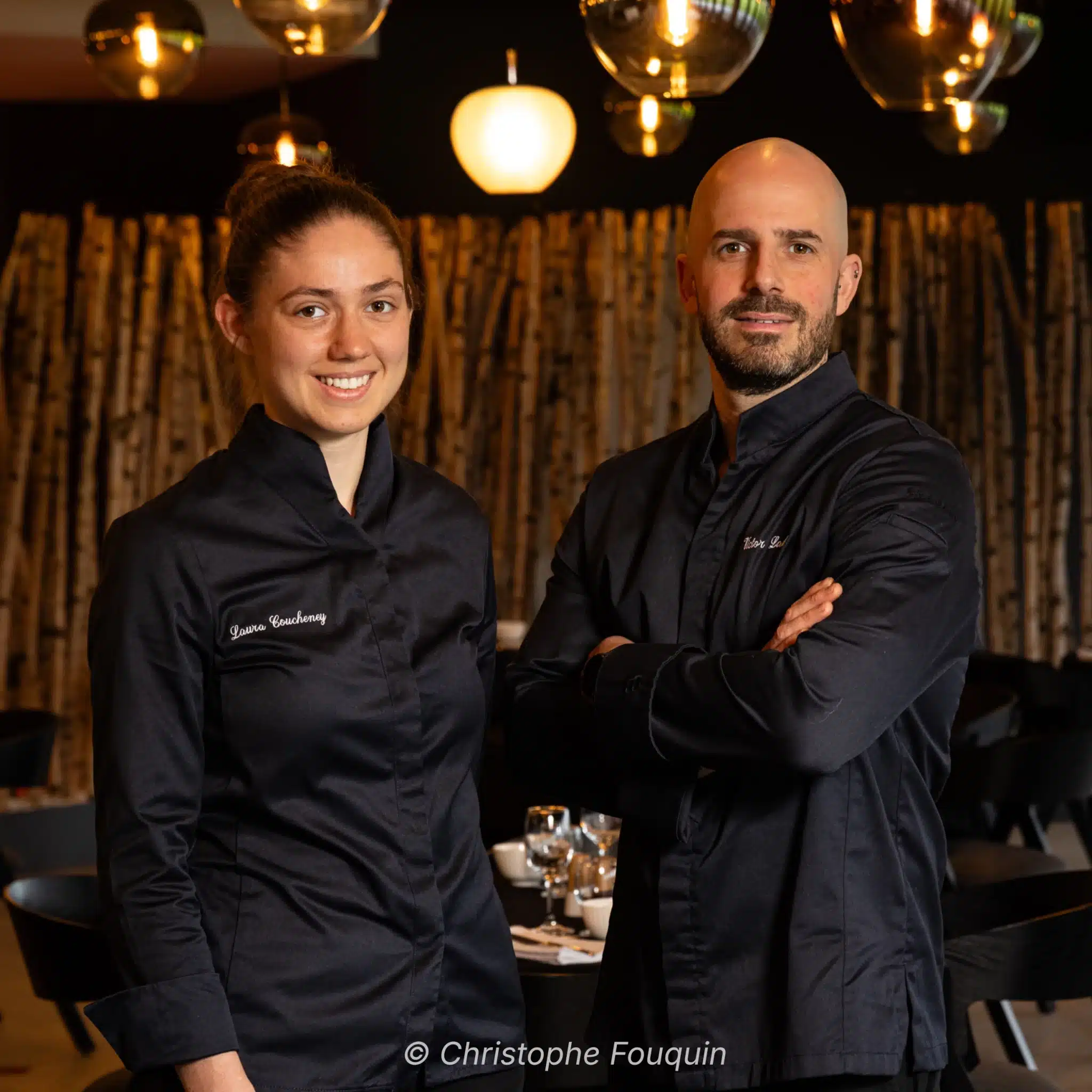 Le chef Victor Lamy et la pâtissière Laura Coucheney